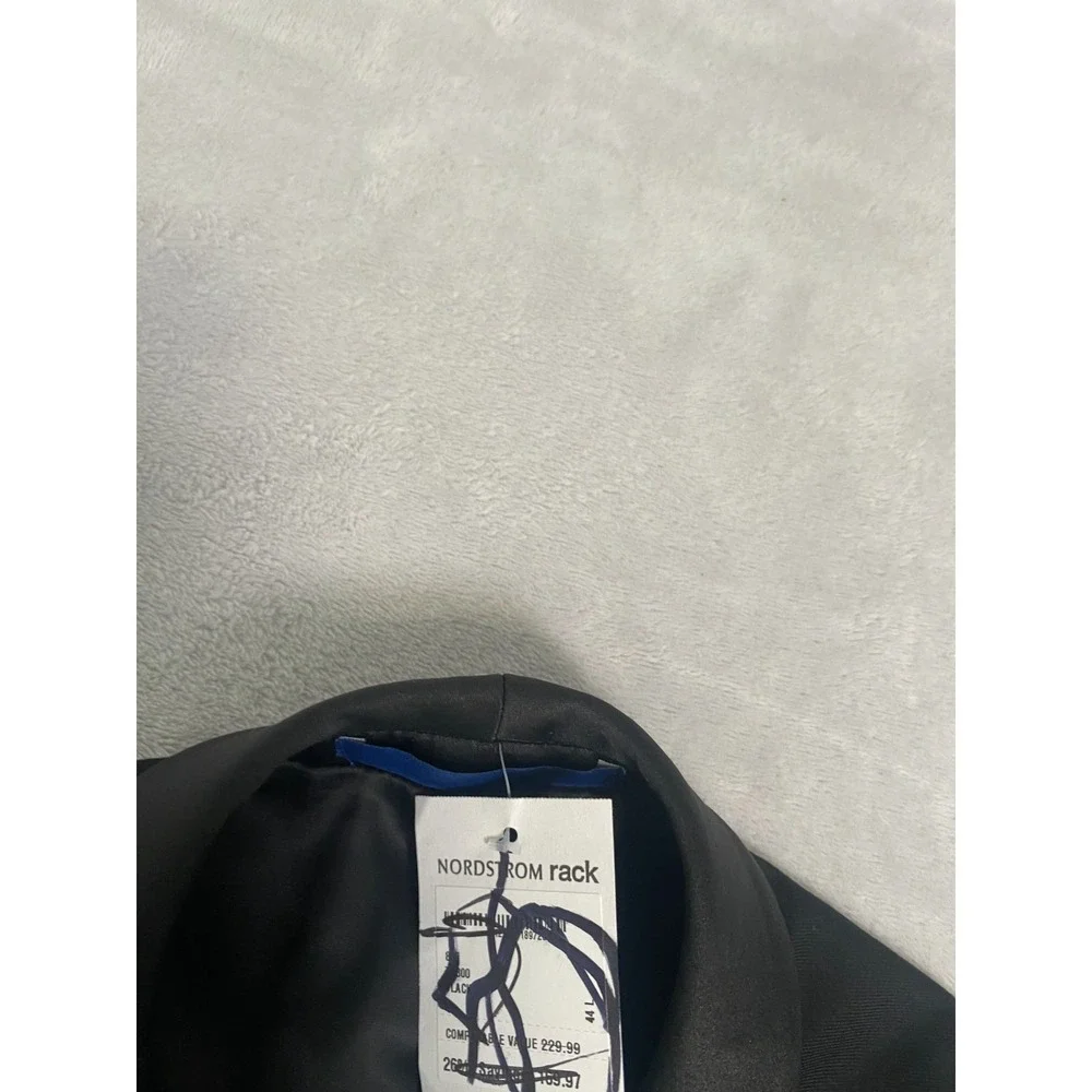 Gino Vitale Tuxedo Jacket Mens 44L Black Slim Fit Business Satin‎ Shawl Lapel